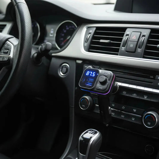 Transmisor FM Bluetooth para Auto QM-K9015 | Cargador + Manos Libres + USB + MicroSD