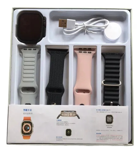 Smartwatch T20 Ultra S | Reloj inteligente - Carga Inalámbrica con 4 correas