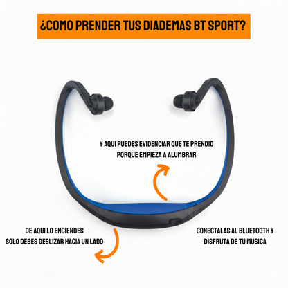 Audífonos Deportivos BS19C | Bluetooth Recargable, Radio FM y Llamadas Manos Libres - Sport