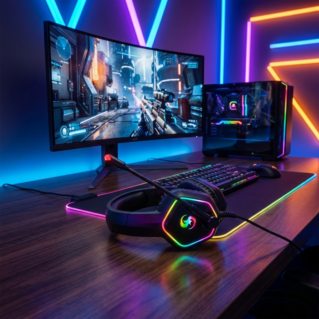 Audífonos Gamer KUBITE K-15 - Sonido 7.1 Envolvente - Vista 5
