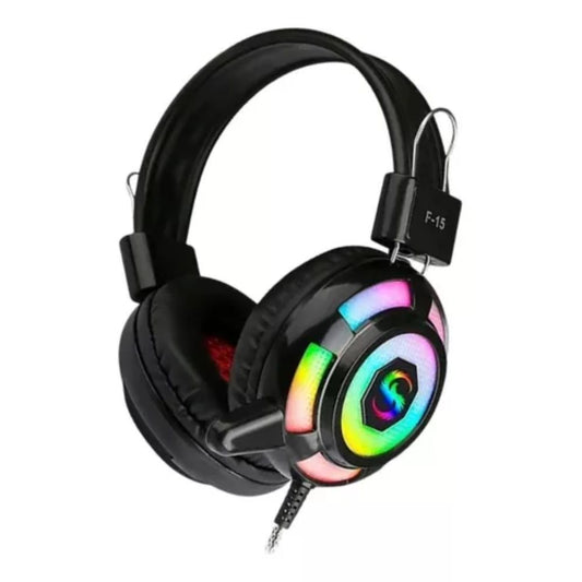 Diademas F-15 con Luz RGB y Sonido Envolvente | Cable de 2 Metros
