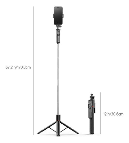 Trípode Inalámbrico F16 para Selfie con Control Bluetooth y Soporte Extensible