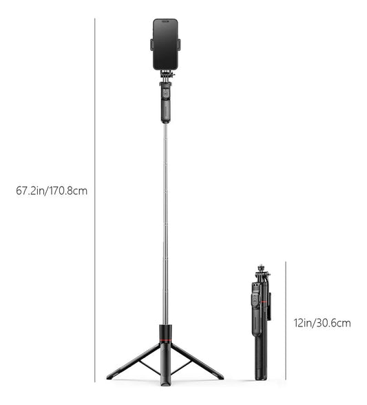Trípode Inalámbrico F16 para Selfie con Control Bluetooth y Soporte Extensible