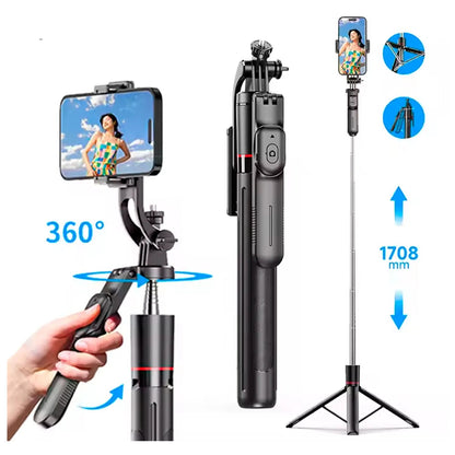Trípode Inalámbrico F16 para Selfie con Control Bluetooth y Soporte Extensible