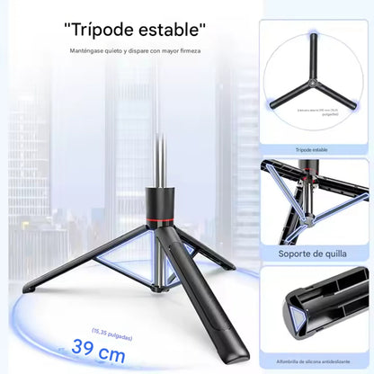 Trípode Inalámbrico F16 para Selfie con Control Bluetooth y Soporte Extensible
