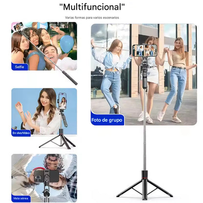 Trípode Inalámbrico F16 para Selfie con Control Bluetooth y Soporte Extensible