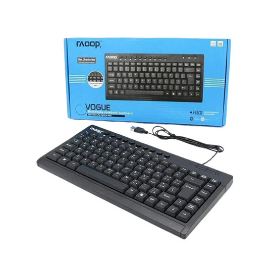 Teclado Compacto USB para Notebook y PC – Raoop Vogue| Compacto