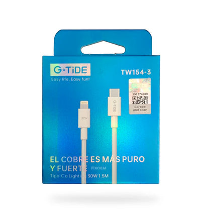 ⚡📱 Cable Tipo C a Lightning 30W | Carga Rápida para iPhone y iPad