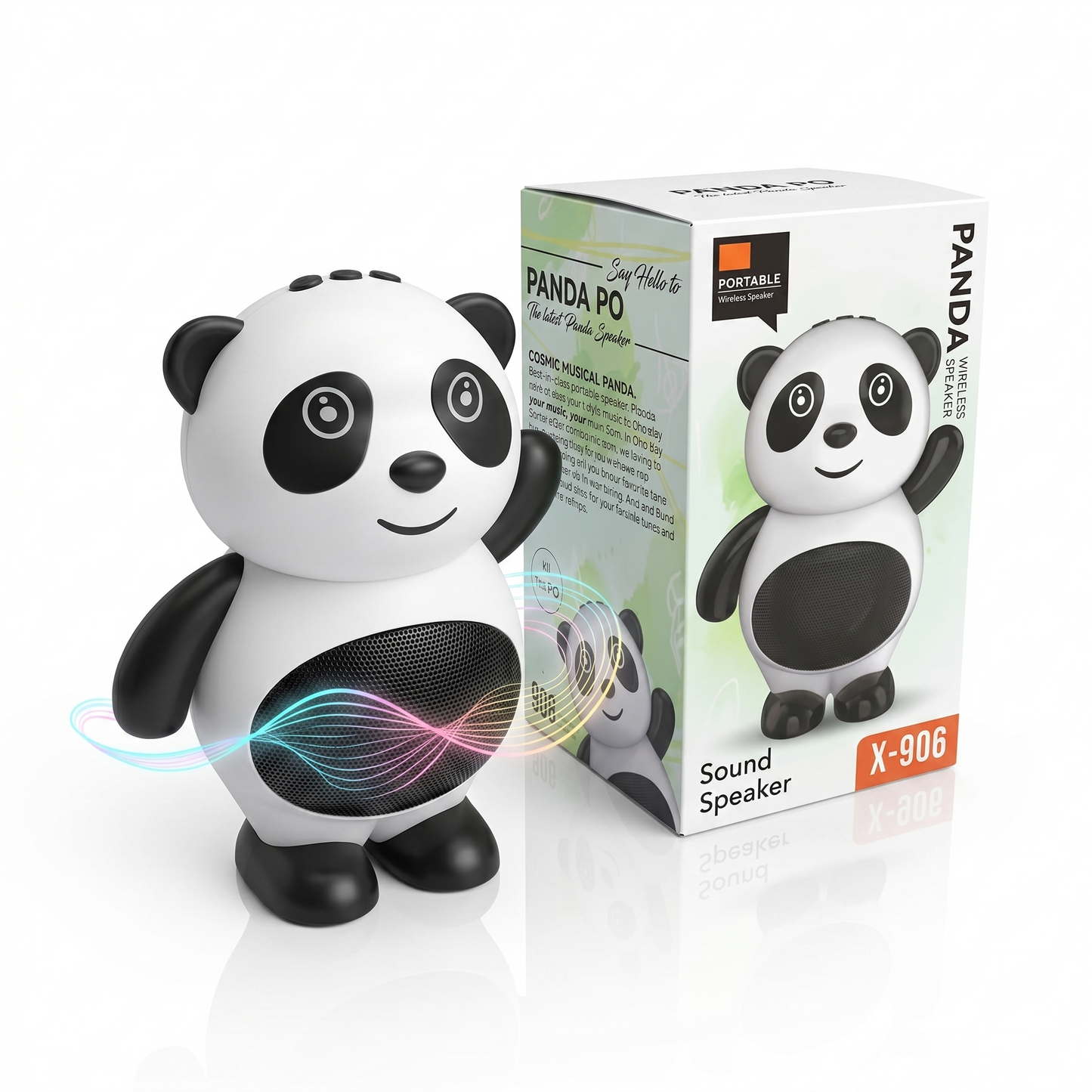 Parlante Bluetooth Panda X-906 Portátil | LED RGB, Recargable y Diseño Único | INOTEK Colombia