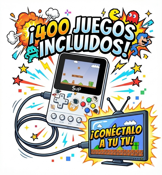 Consola Retro F5 – Compacta, Portátil y con Conexión para TV