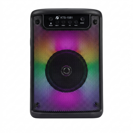 Parlante KTS-1581 | Bluetooth 10W, USB/SD/FM/AUX + Entrada Micrófono