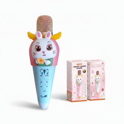 Micrófono Karaoke Infantil Inalámbrico | GMJ 9806 Diseño de Conejo