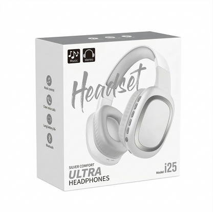 Audífonos Diadema Inalámbricos i25 Ultra Comfort – Bluetooth 5.0, 8h Batería, Plegables