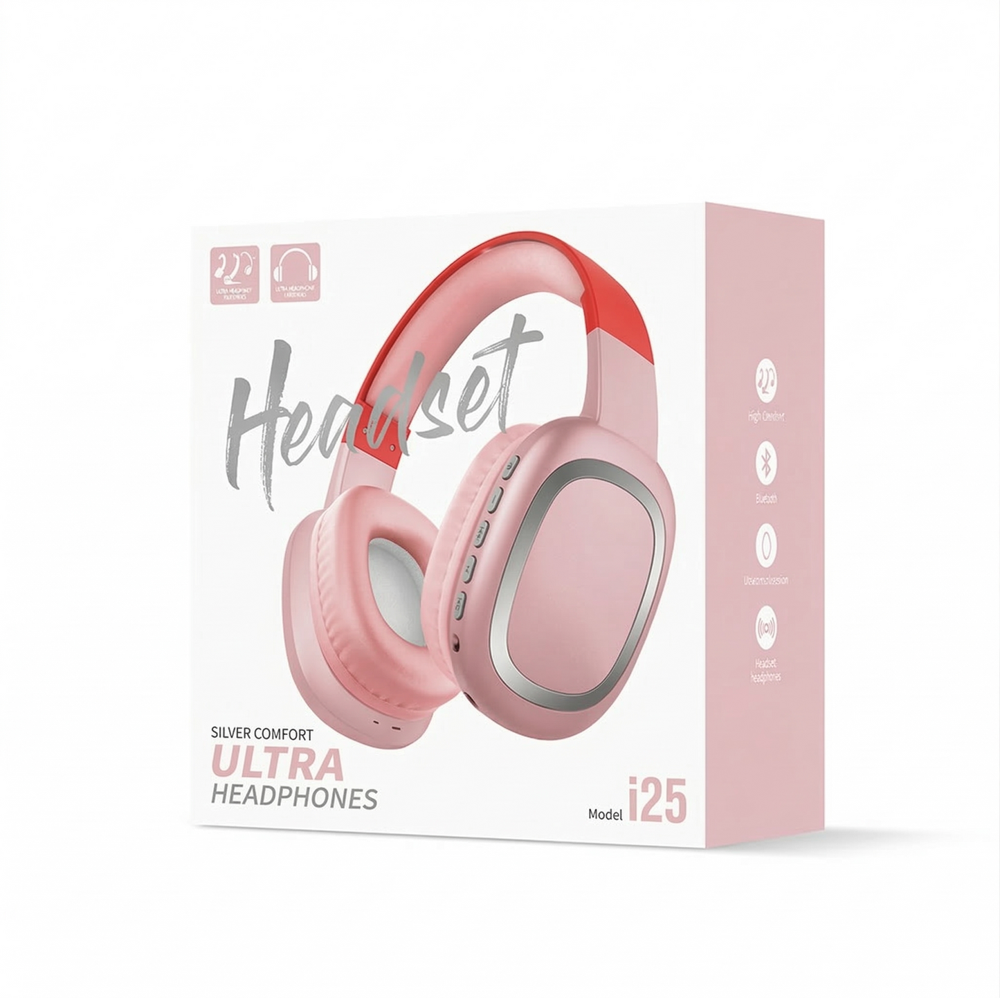 Audífonos Diadema Inalámbricos i25 Ultra Comfort – Bluetooth 5.0, 8h Batería, Plegables