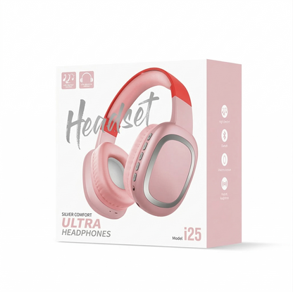 Audífonos Diadema Inalámbricos i25 Ultra Comfort – Bluetooth 5.0, 8h Batería, Plegables