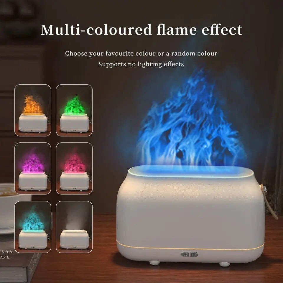 Humidificador y difusor de aromas con efecto de llama realista