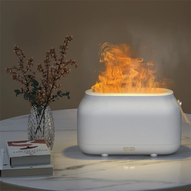 Humidificador y difusor de aromas con efecto de llama realista