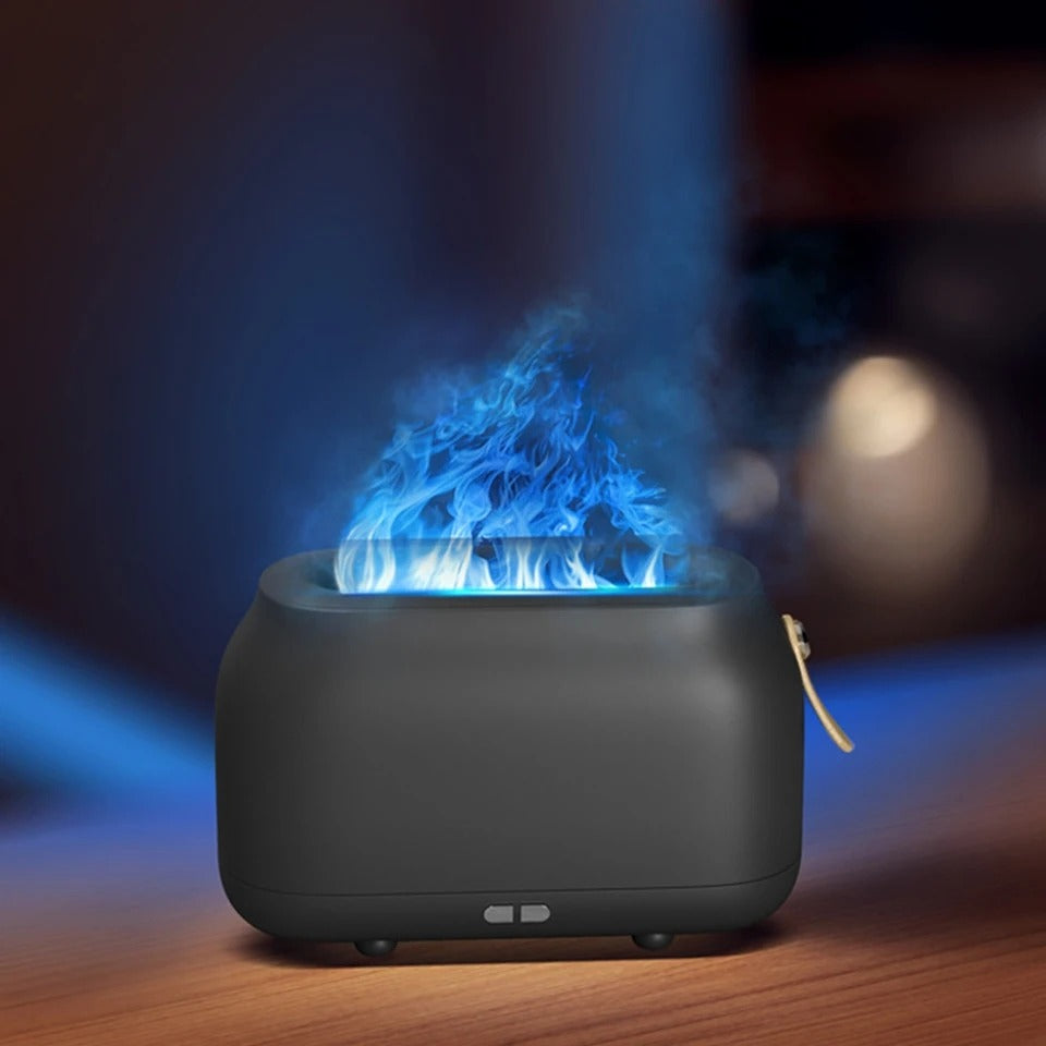 Humidificador y difusor de aromas con efecto de llama realista