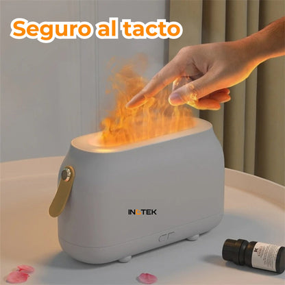 Humidificador y difusor de aromas con efecto de llama realista
