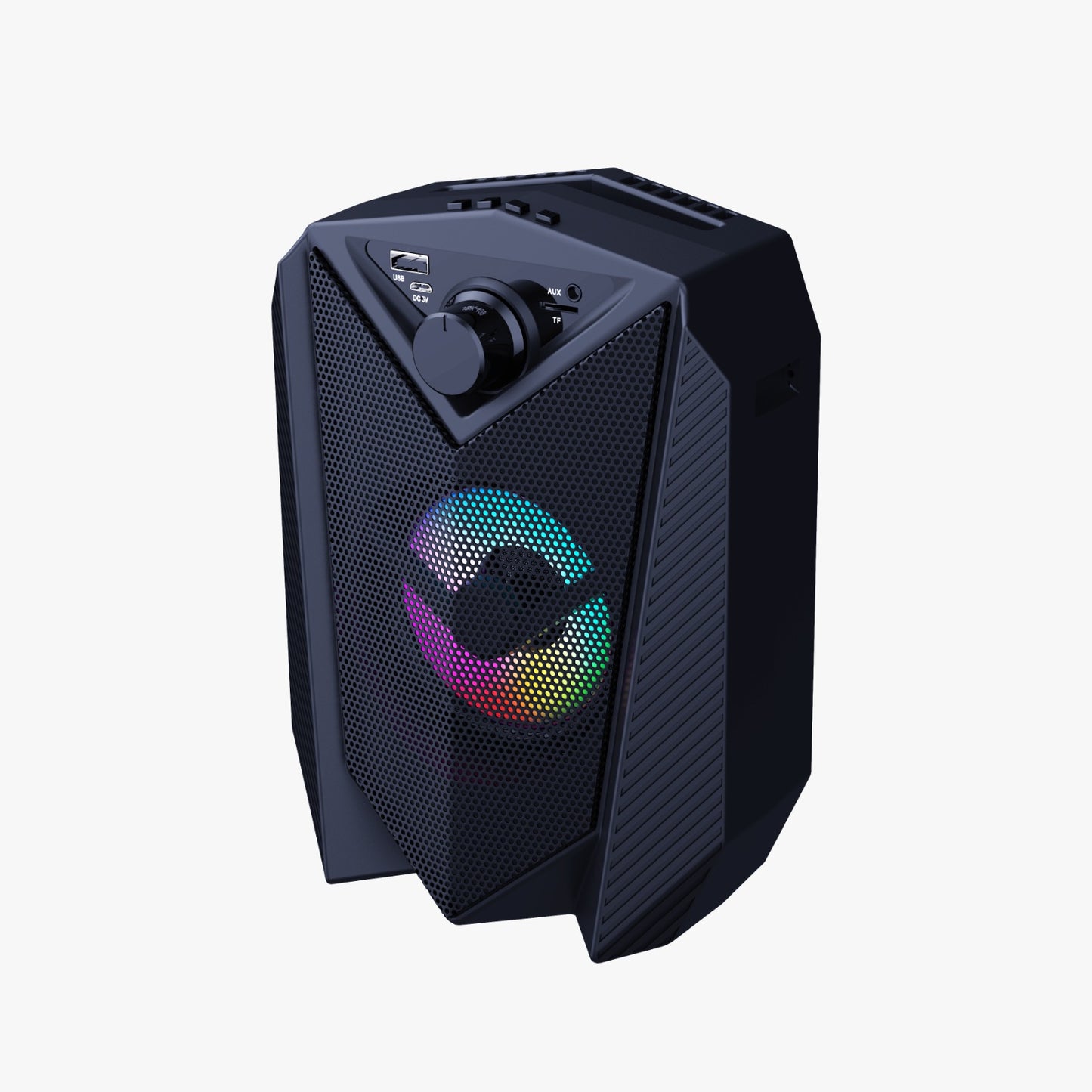 Parlante JBK-409 Bluetooth | 5W, USB/SD/AUX/FM + Efectos de Luz RGB - Batería 1200mAh | (22cm)
