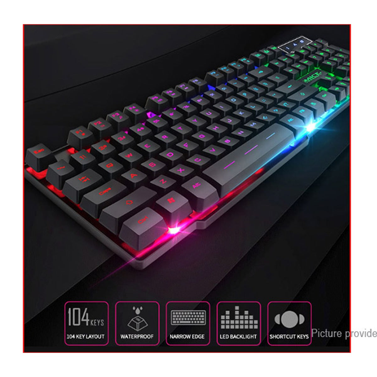 Combo Teclado KM-680 con Mouse Óptico | Luces RGB y Diseño Ergonómico para Máximo Rendimiento