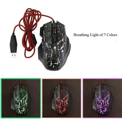 Mouse LX-X10 con Retroiluminación LED y DPI Ajustable | Precisión y Estilo para tu PC
