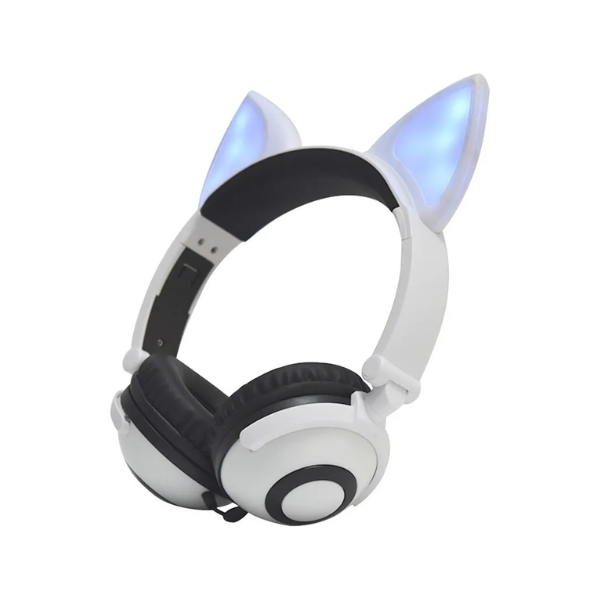 Auriculares Audífonos con Orejas de Gato, Plegables y con Luz LED – Diversión, Comodidad y Estilo para Niños y Niñas 🐱✨