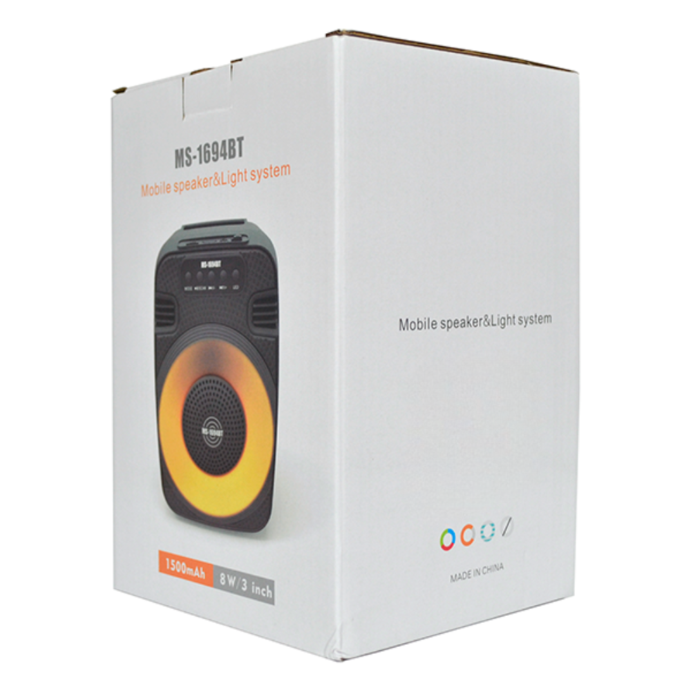 Parlante Portátil Bluetooth MS-1693BT | Bluetooth, Radio FM, TWS y 5W de Potencia