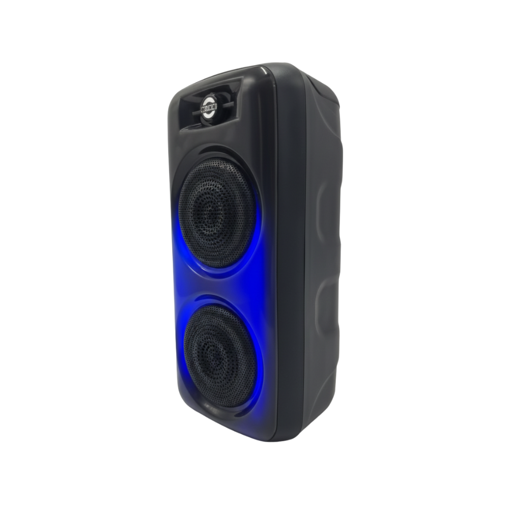Parlante Portátil MS-1761BT | Doble Altavoz, Entrada MIC, Ecualizador y Luces Ambientales