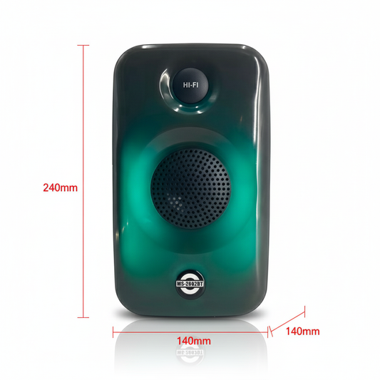 Parlante Bluetooth Portátil MS-2602BT con Luz – 1800mAh, TF/USB/FM