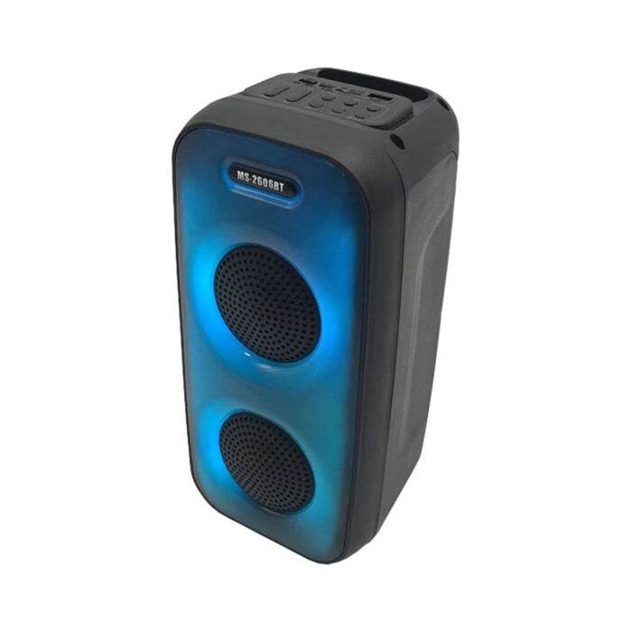 Parlante Bluetooth Portátil MS-2606BT – Doble Altavoz, Luces Multicolor y Función TWS - INOTEK s.a.s