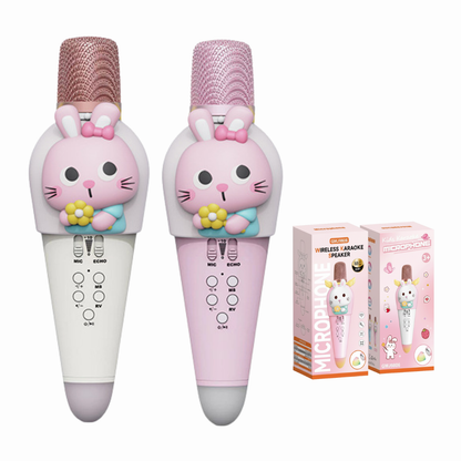 Micrófono Karaoke Infantil Inalámbrico – GMJ9806 Diseño de Conejo
