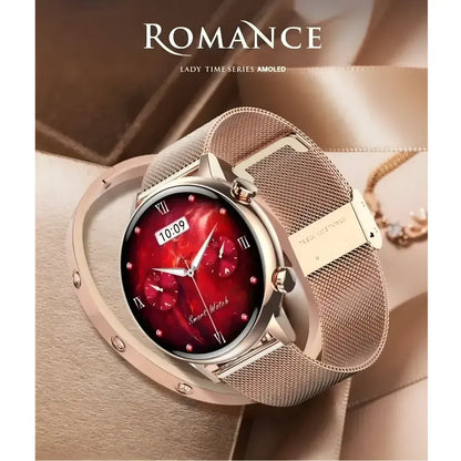 Smartwatch G-Tide Romance | Reloj Inteligente para Mujer, Pantalla AMOLED y Llamadas + PULSERA