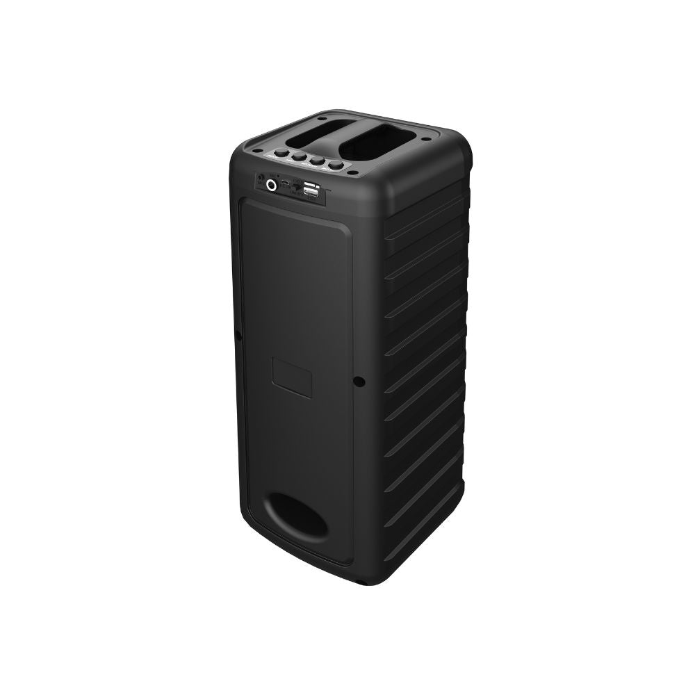 Parlante RS-4201 Bluetooth con Doble Bocina de 4" y Luces LED RGB | Sonido Potente (10W) y Conectividad Versátil USB/SD/FM/AUX  -