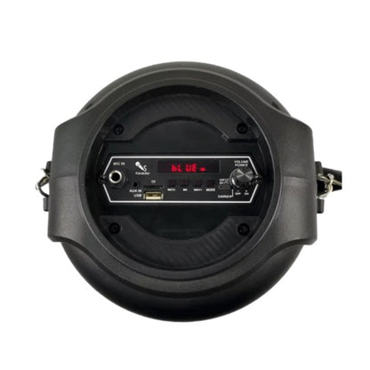 Parlante RX-6101 Bluetooth 5.0 TWS | 10W, Bocina 6.5" - Luces LED, USB/FM/AUX - Incluye Micrófono para Karaoke