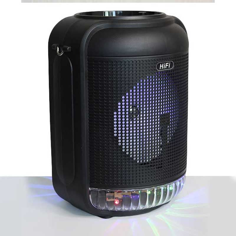 Parlante RX-6101 Bluetooth 5.0 TWS | 10W, Bocina 6.5" - Luces LED, USB/FM/AUX - Incluye Micrófono para Karaoke
