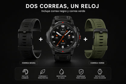 Smartwatch reloj inteligente Aurafit Trek 1 | Pantalla AMOLED, GPS Integrado, whatsapp y Llamadas