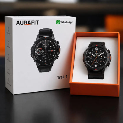 Smartwatch reloj inteligente Aurafit Trek 1 | Pantalla AMOLED, GPS Integrado, whatsapp y Llamadas
