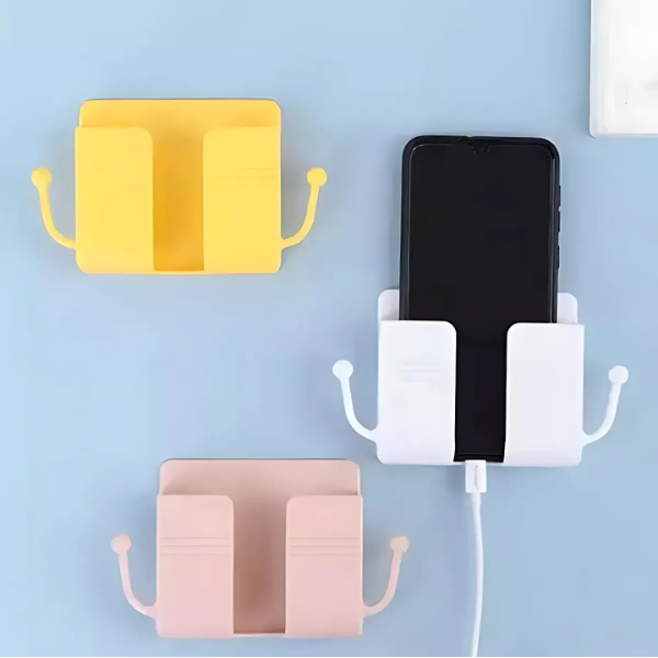 Multifunctional Holder for Cell Phones, Remote Controls and Other Items - Punch-Free Storage Rack