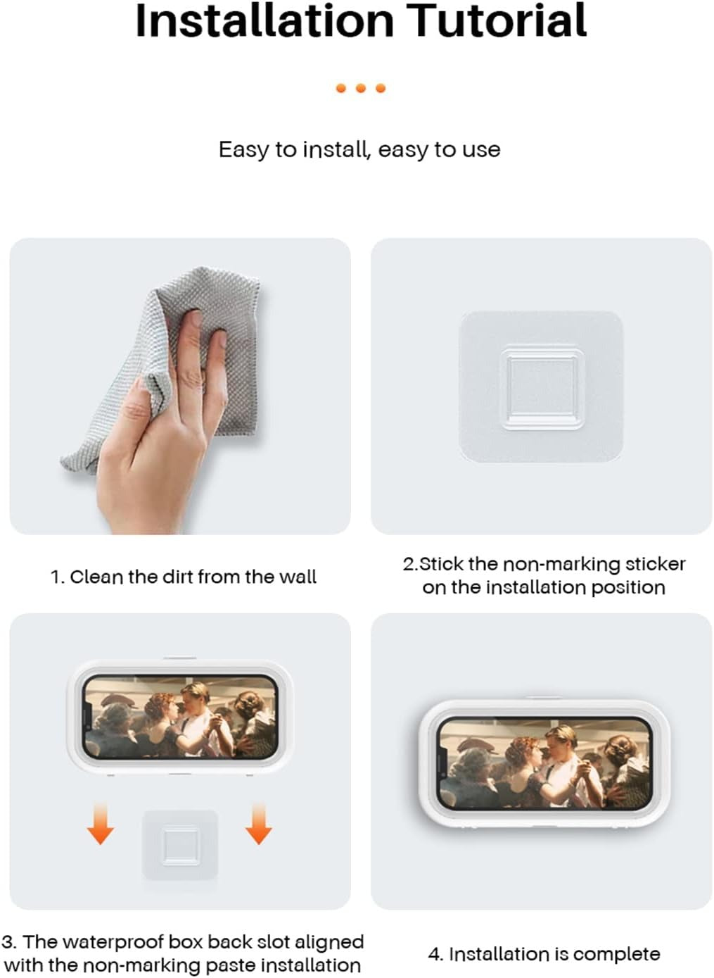 Soporte impermeable para celulares | Ajustable y Giratorio 360°