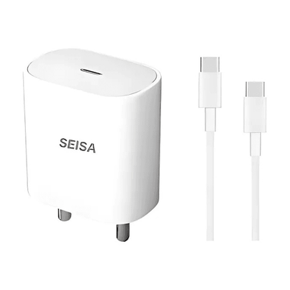Cargador con Cable USB-C | Seisa SQ-P02CC 20 W – Carga Rápida - INOTEK s.a.s