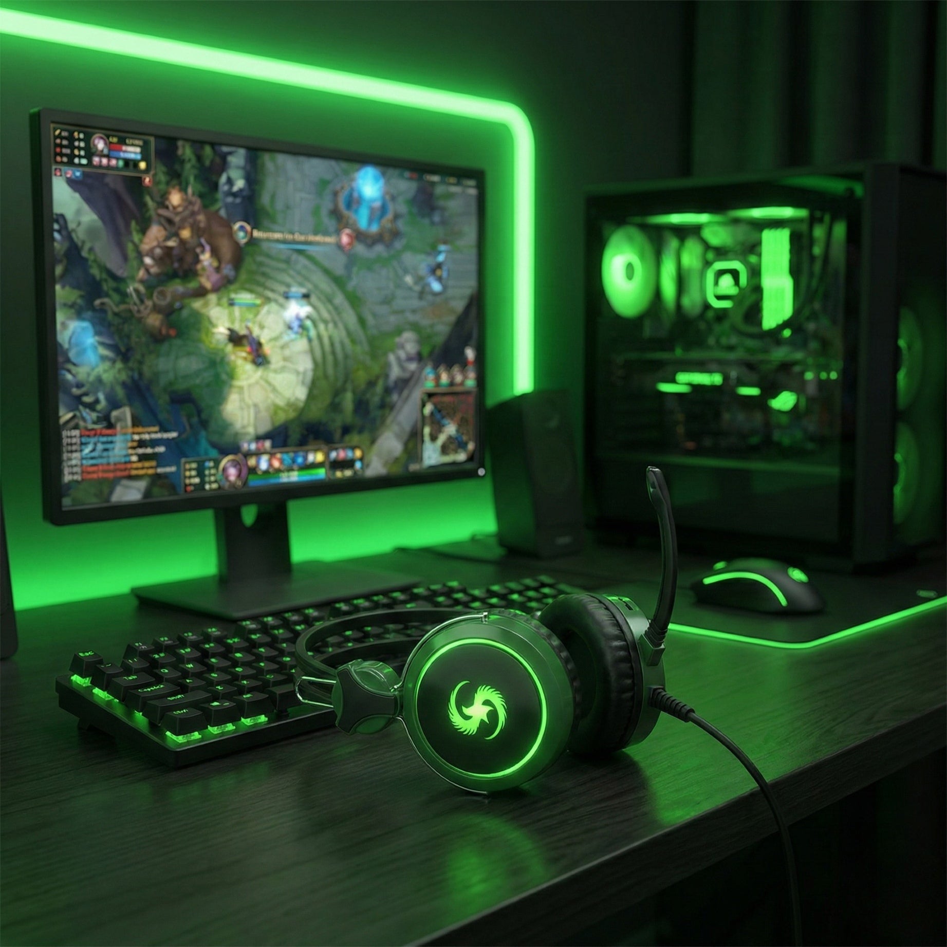 Diademas Gamer T-591 RGB - Micrófono Omnidireccional - Vista 5