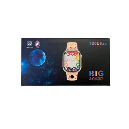 Smartwatch T30 Ultra | Notificaciones, Llamadas, Música y Salud - Carga Inalámbrica – Doble Correa