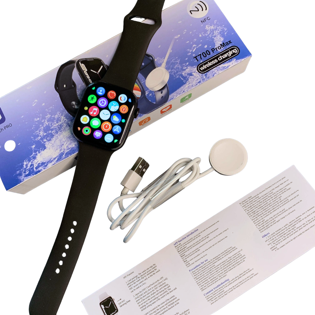 Reloj Inteligente T700 Pro Max | Pantalla HD 1.75”, Notificaciones, Deportes y Salud