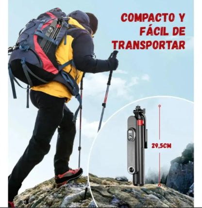 Trípode Selfie Stick 1.8m WEB-P195 | Base 4 Patas y Bluetooth