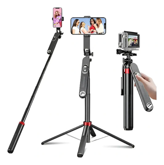Trípode Selfie Stick 1.8m WEB-P195 | Base 4 Patas y Bluetooth