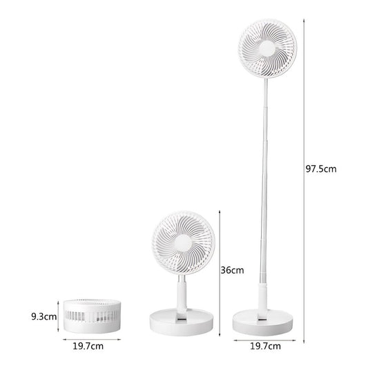 Ventilador plegable de 4 velocidades y altura ajustable | Frescura Potente Donde Quieras