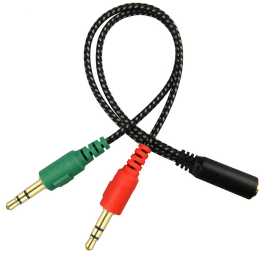 Cable Divisor de Audio y Micrófono , 1 a 2