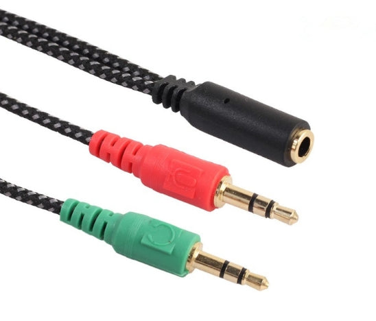 Cable Divisor de Audio y Micrófono , 1 a 2