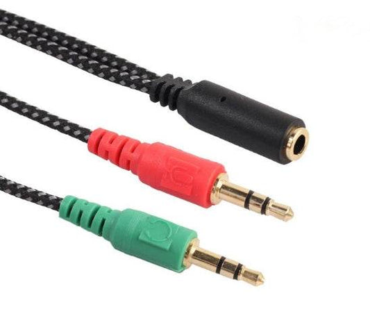 Cable Divisor de Audio y Micrófono , 1 a 2 - INOTEK s.a.s